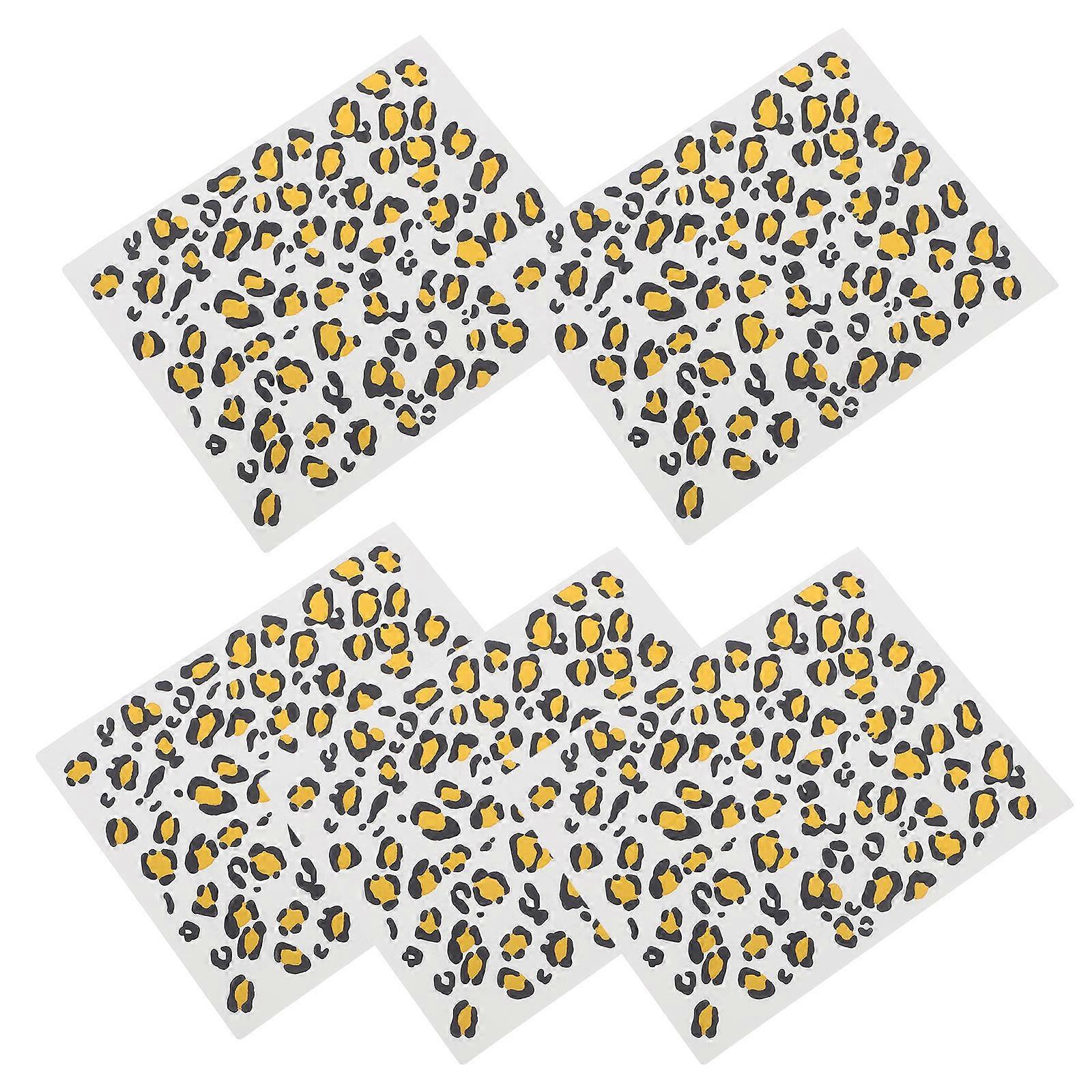 Leopard Decorative Transfer Decals Transfer Sheets for 6 Sheets