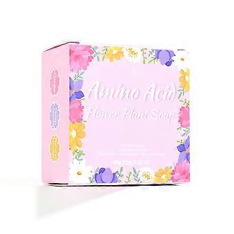 Natural Handmade Amino Acid Flower Soap 80g, Moisturizing Brightening Solid Bath Soap with Coconut Oil