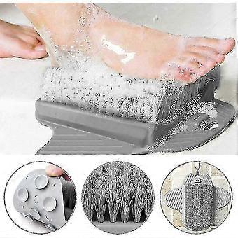 Foot Brush Shower 35 * 23cm Feet Shower Brush Foot Care Gray Shower Foot Scrubber With Suction Cups