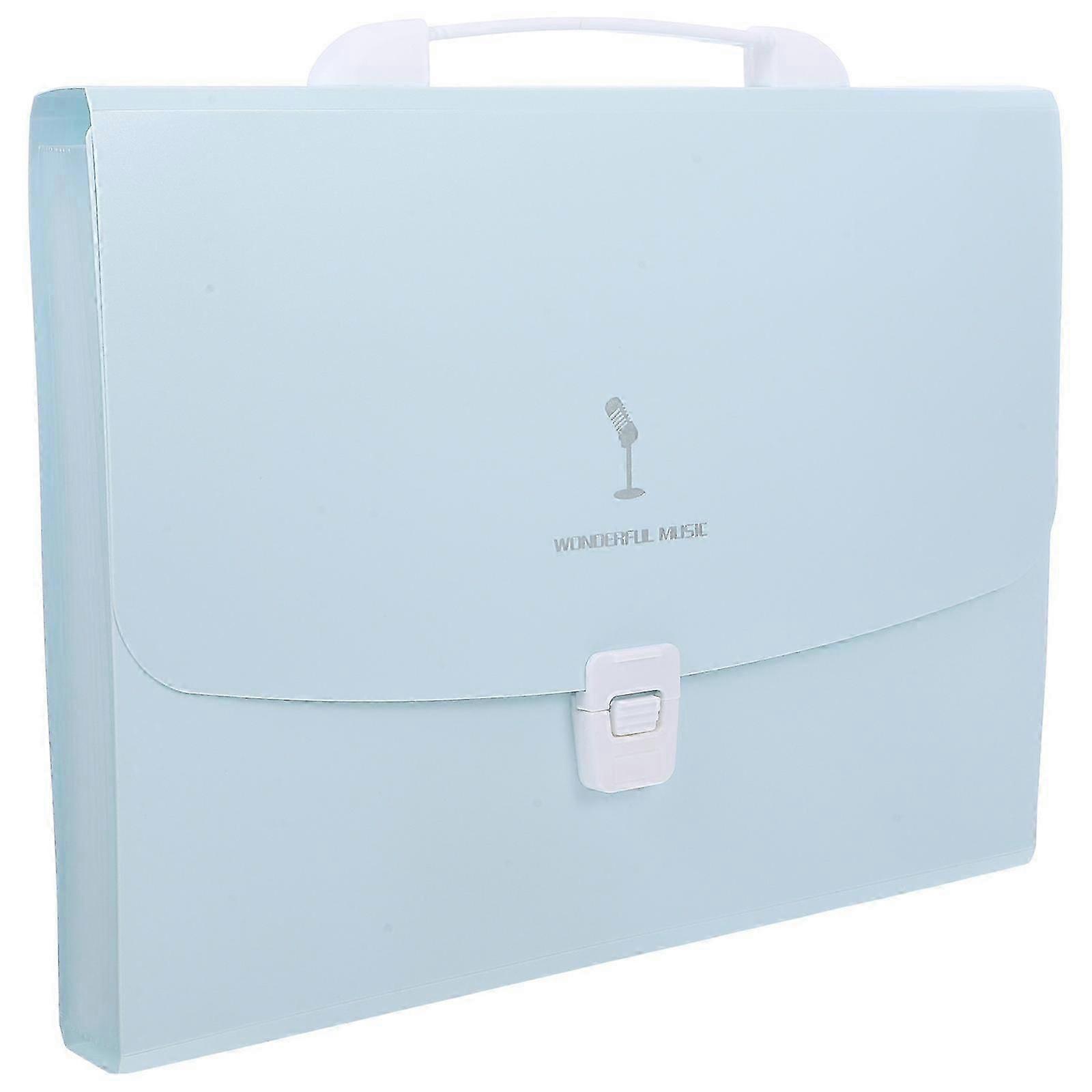 File Folder for Important Documents Expanding Document Folder for Office Use Blue Plastic Storage 1Set