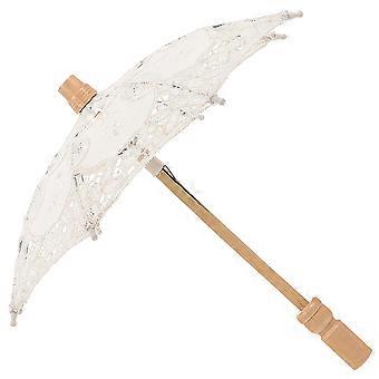 Beige Lace Umbrella Parasol for Wedding Decoration Elegant Design