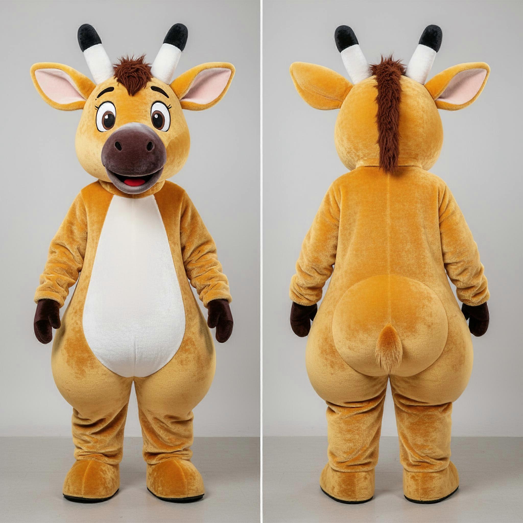 MASTICOT Gold Velvety Okapi Mascot
