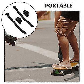 Sangle de fixation pour patins à roulettes, lot de 2, en PVC noir résistant.
