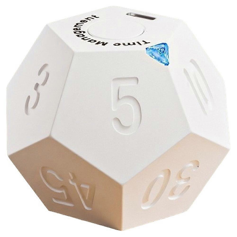 Timer Rotate Dodecagon Rechargeable Timer Sound Vibrate Light Alert Flip Timer Countdown for Timemanager