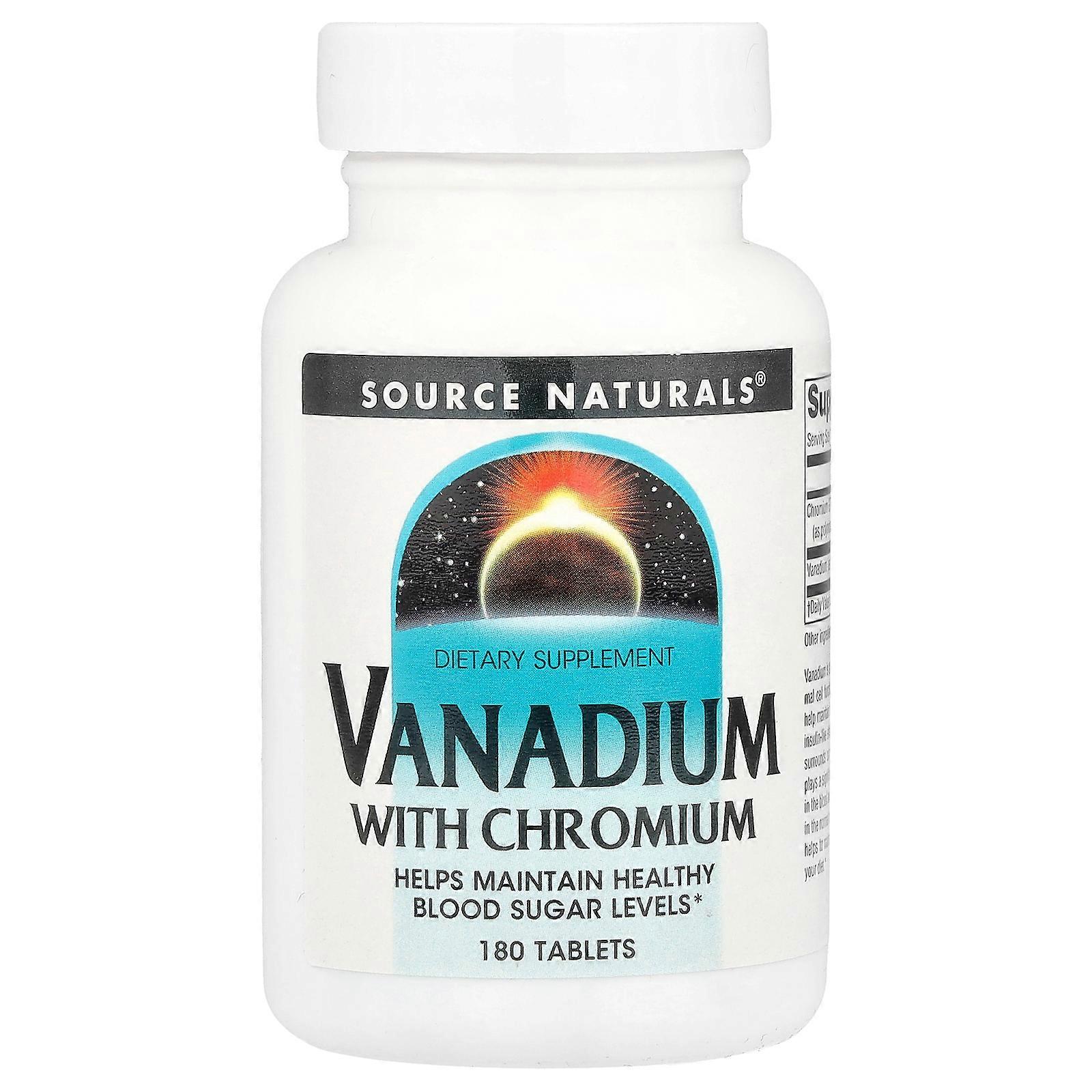 2 x Source Naturals, Vanadium With Chromium, 180 Tablets