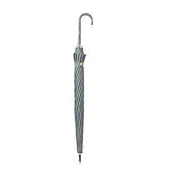 Windproof 16Rib Automatic Straight Long Handle Umbrella, Large Golf Style, Gray