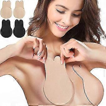 Women Push Up Silicone Strapless Invisible Bra, Self Adhesive Reusable Sticky Bra Cups