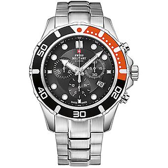 Swiss Military Swiss Quartz Analog Man Watch with SM34044.02 Stainless Steel Bracelet