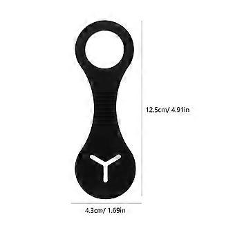 Pet Dog Waste Bag Fixing Ring for Secure Attachment 2Pcs Black