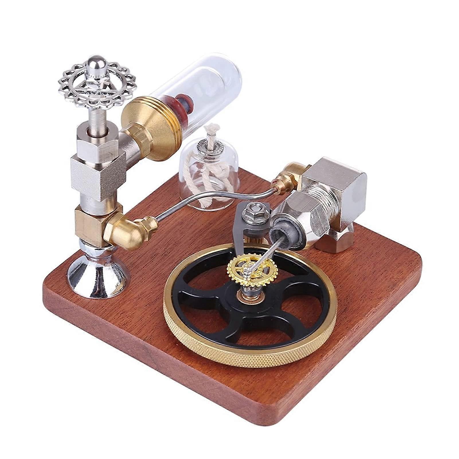 DIY Steam Engine Model with Adjustable Rotation Speed, Mechanical Music Box Kit for Physics Learning