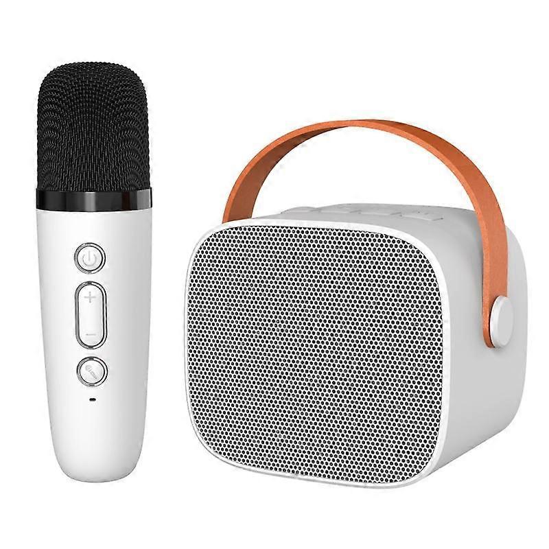 Portable Bluetooth Speaker White Single Mic