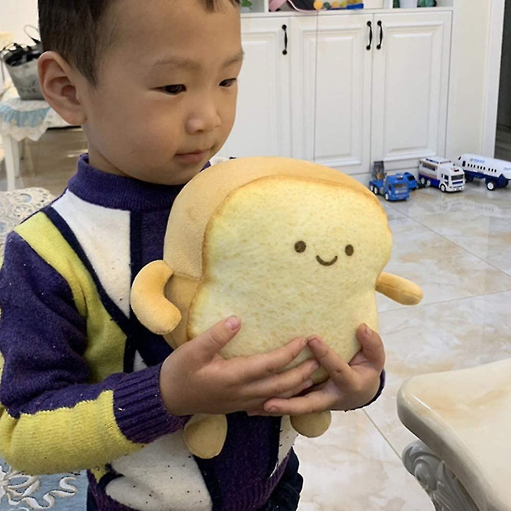 Toast Slice Bread Pillow, Stuffed Bread Soft Plush SofaToy(gold)