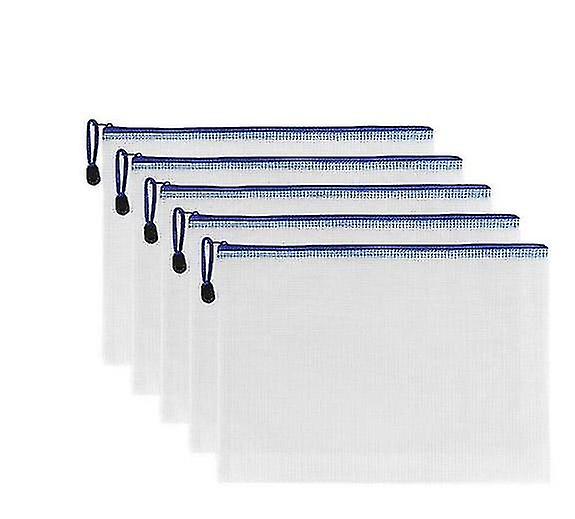 10 Pieces Document Pouch A3. Plastic File Zippered Pockets For File. Paper