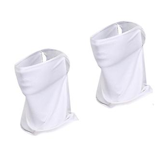 2 Pz Bianco Golf Maschera Viso Collo Ghetta Balaclava Sciarpa Ciclismo Copertura Del Viso