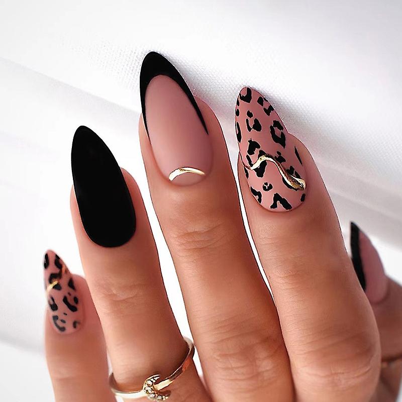 24pcs Artificial Fake Nails Tips Ballerina False Nails With Design