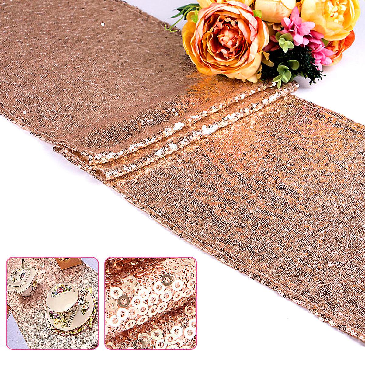 Rose Gold Sequin Table Runner For Wedding Party Decoration