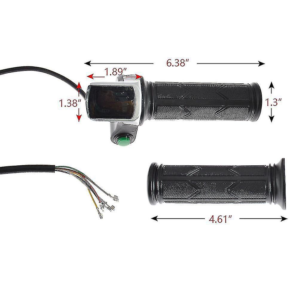 Electric Bike Throttle Turn Modified Speed Control Handle Bar Handlebar Parts LCD Switch Control Unit Power Display 36V