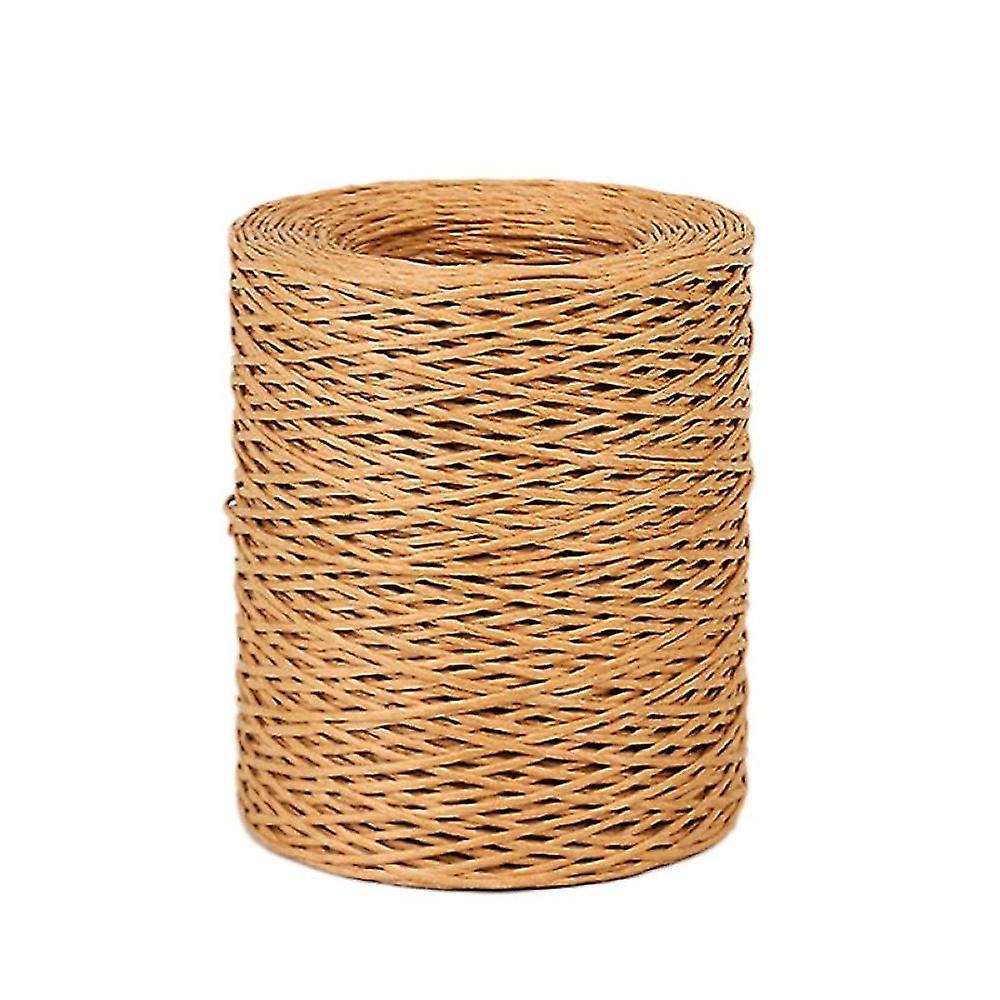 1.0mm ضوء البني الأزهار سلك التفاف خيوط اليدوية أسلاك الحديد ورقة الروطان لباقات الزهور (lengt