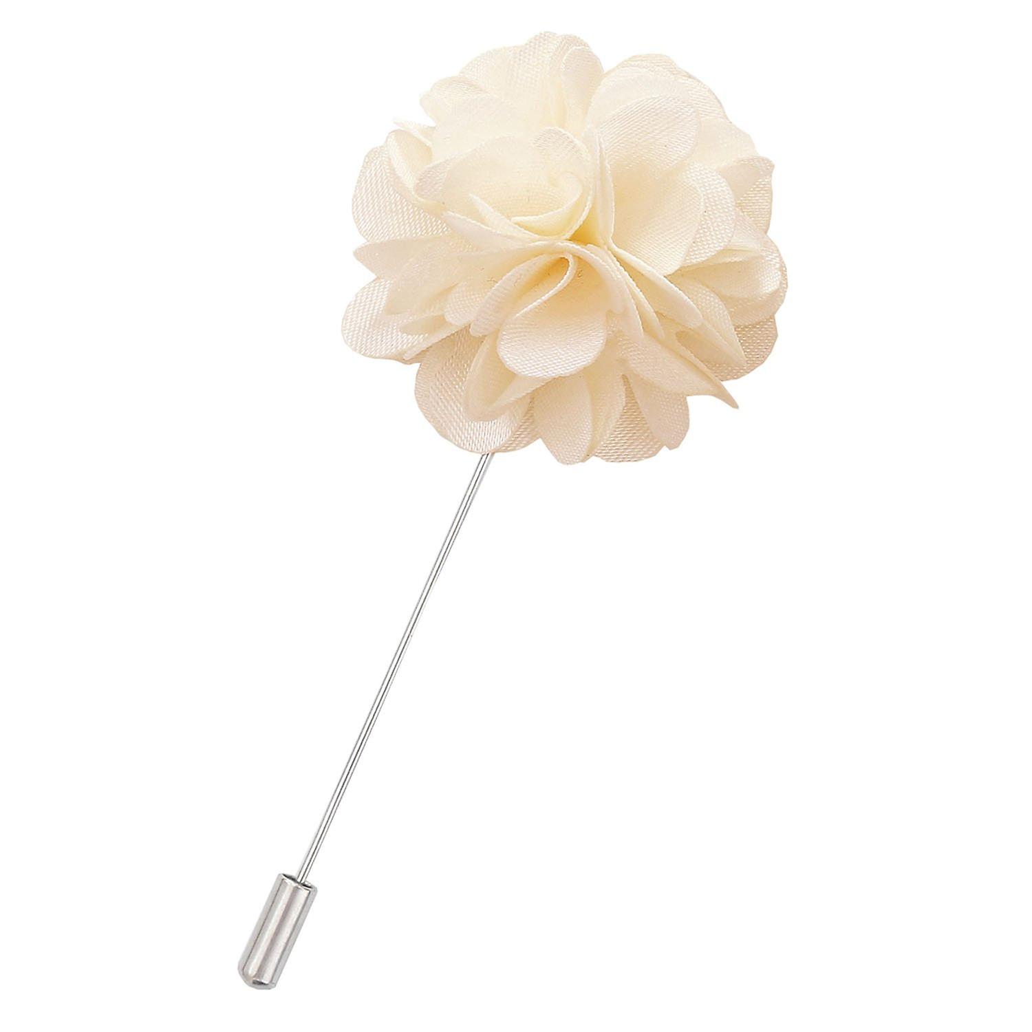 Champagne Plain Satin Lapel Pin