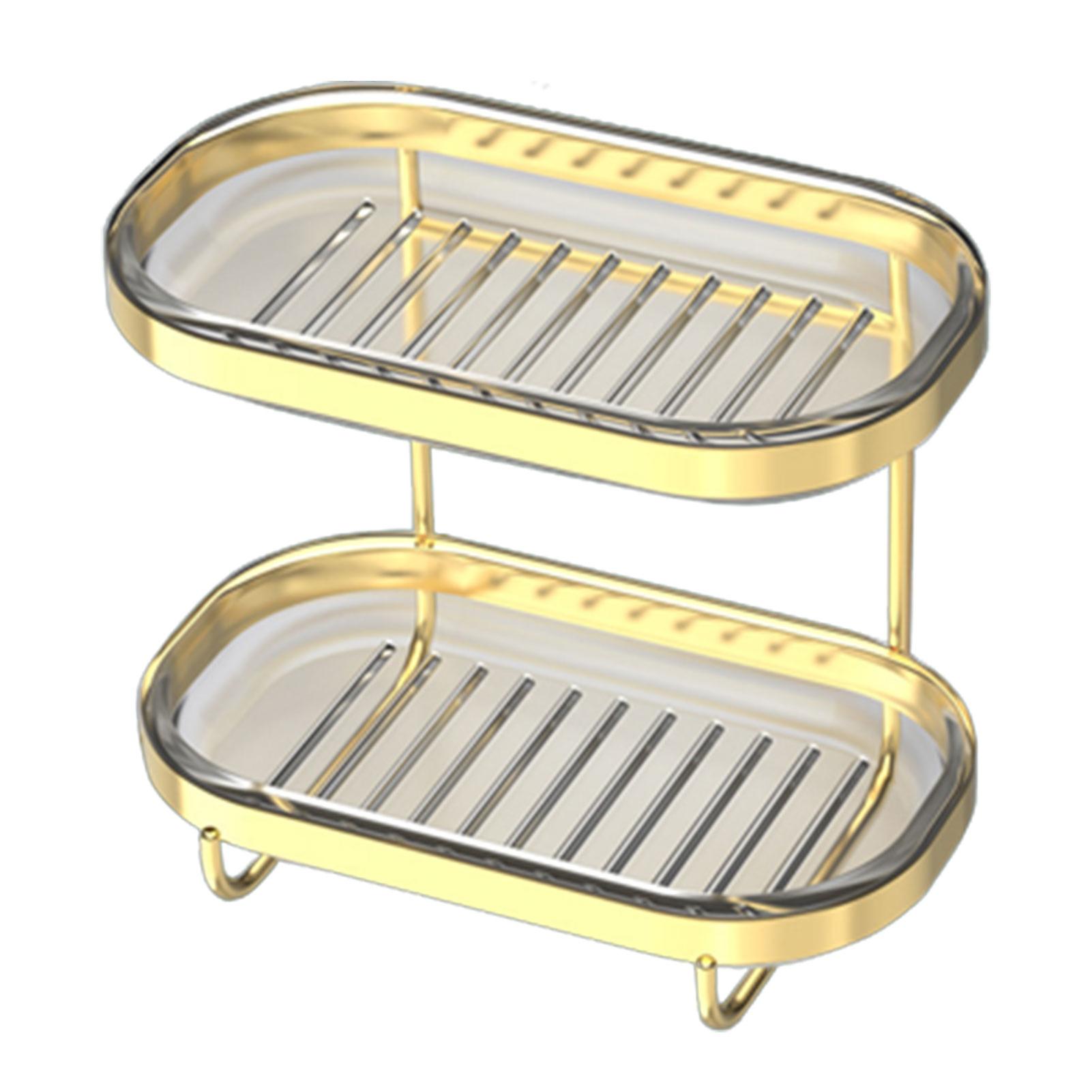 Bathroom Wall Mounted Soap Holder 2 Tier Bathroom Soap Dish