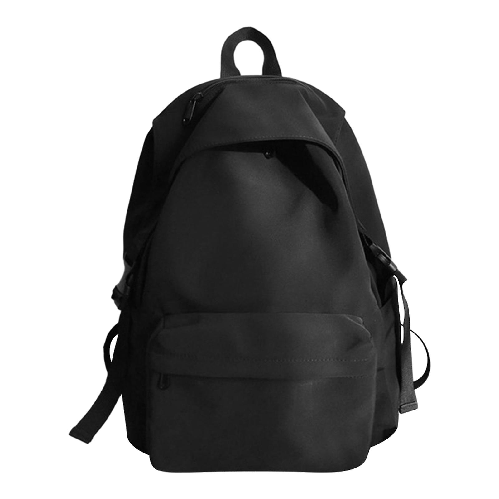 Simple Zipper Student Daypack Portable Lightweight Shoulder Bag for Camping