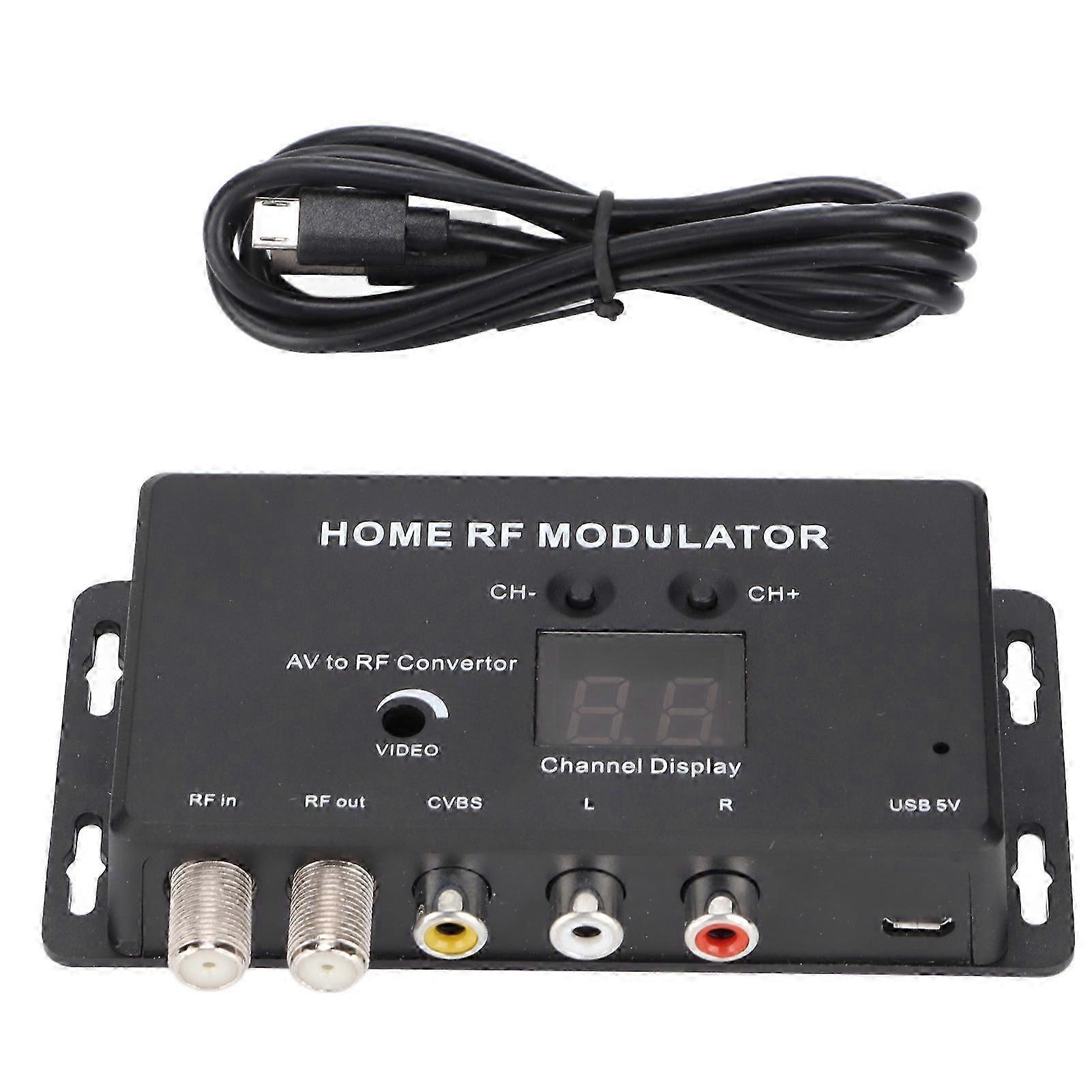 UHF Modulator o and Video to RF Channel Home RF Modulator for DVD Players Games Digital Equipment.