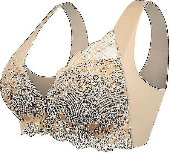 Women's Size Front-closure Lace Posture Corrector Bras Comfort Seamless Coverage Bras