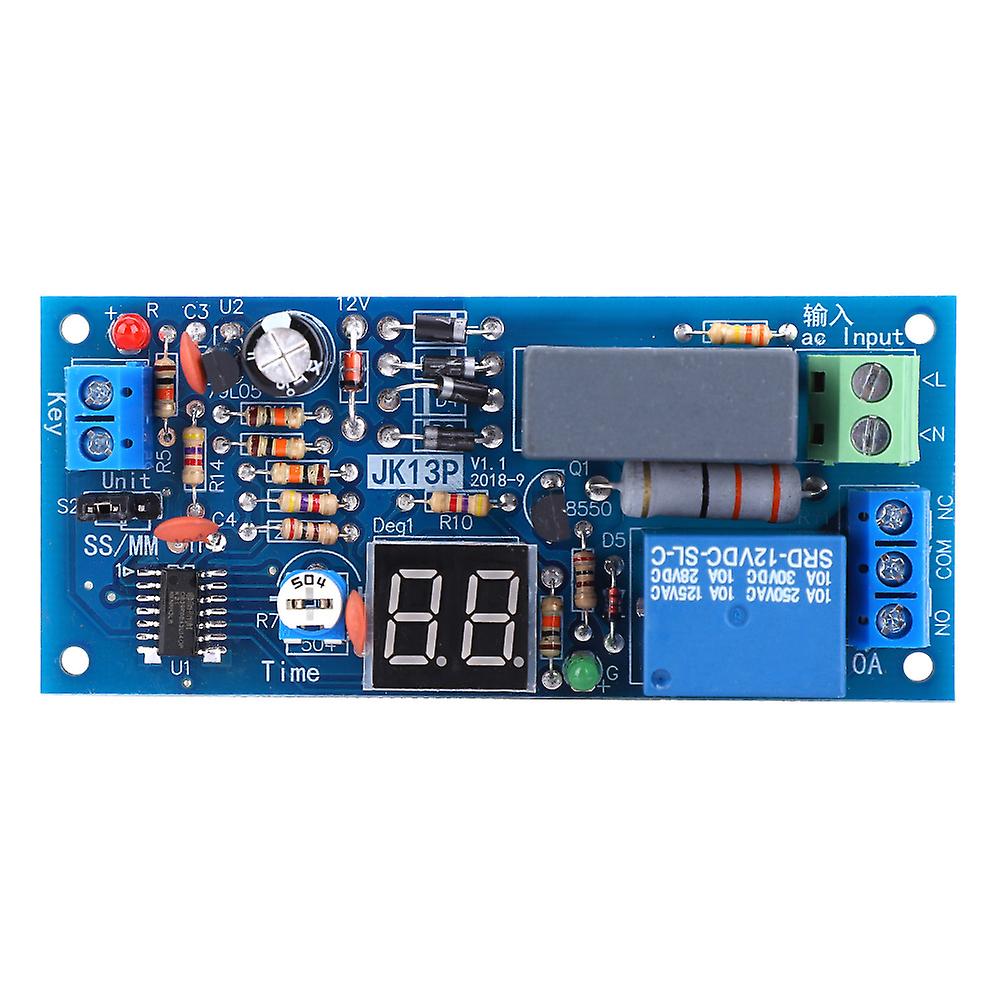 220V AC Delay Timer Relay Module 1-99 Seconds/1-99 Minutes Time Range