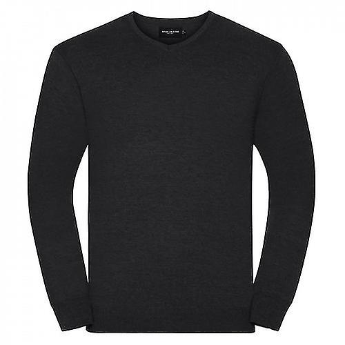 Russell Collection Mens Knitted V Neck Sweatshirt