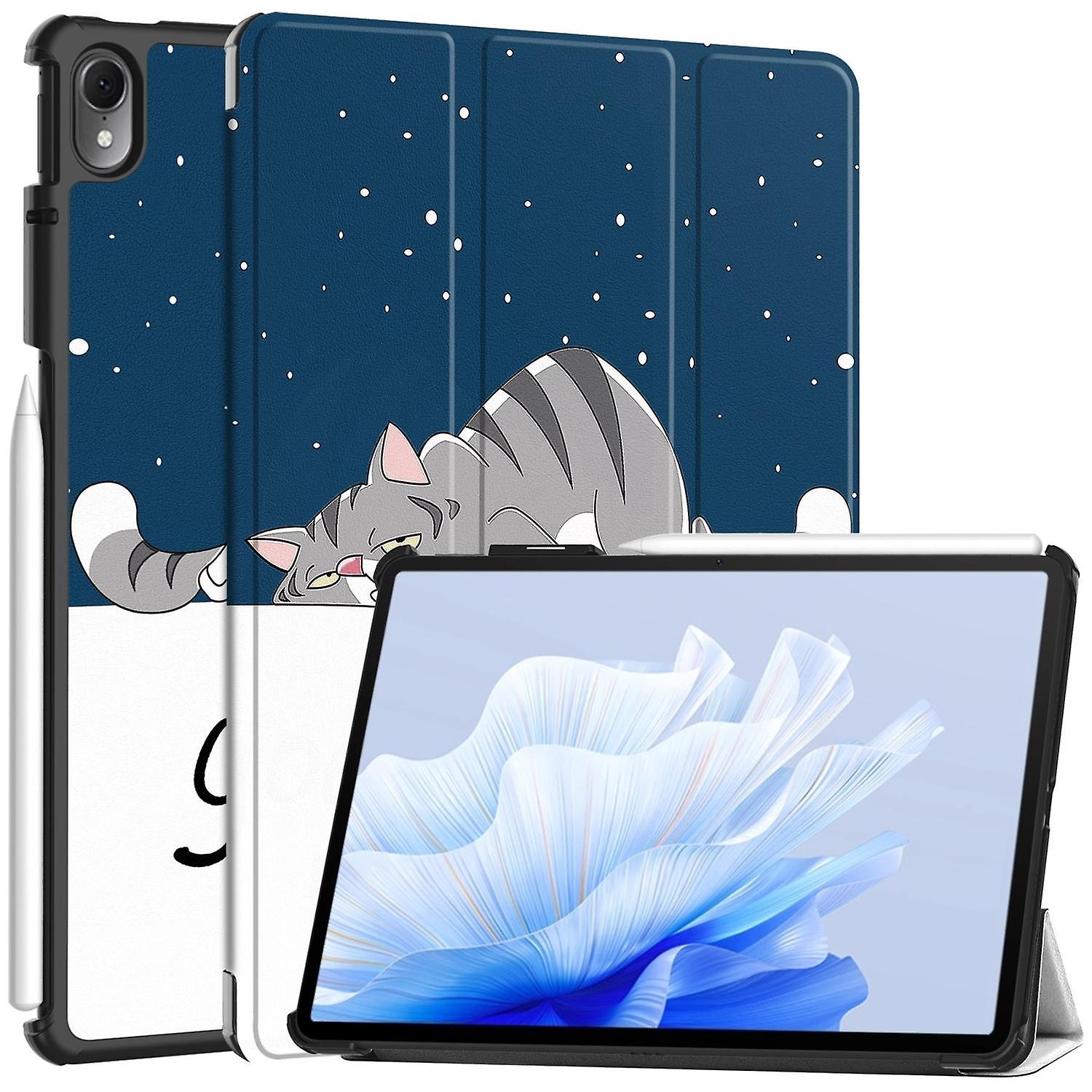 Painted Smart Leather Tablet Case For Huawei Matepad Air