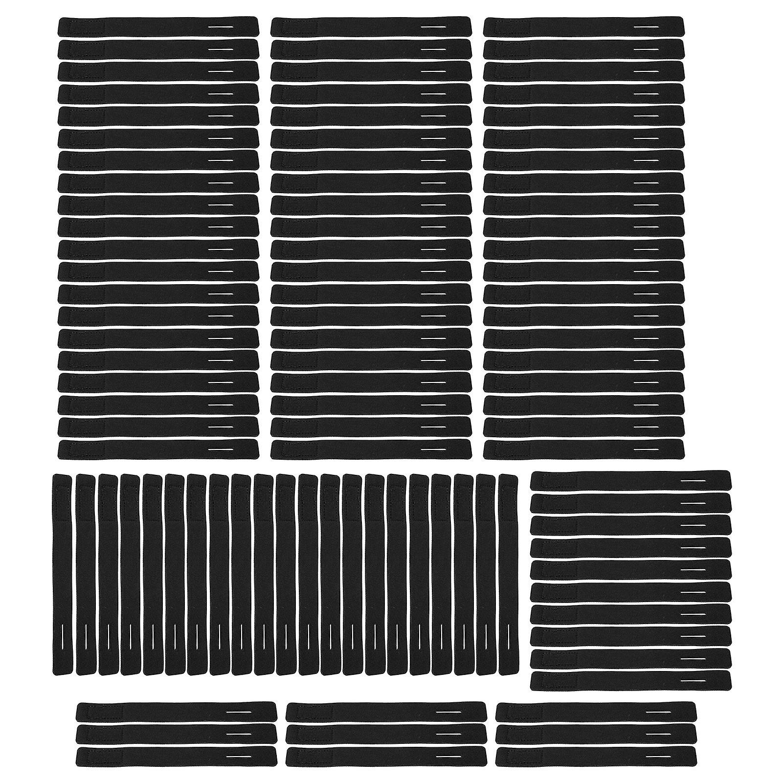 100Pcs Fishing Rod Tie Strap Pole Fixing Band Rod Elastic Wrap Holder Hook and Loop Design