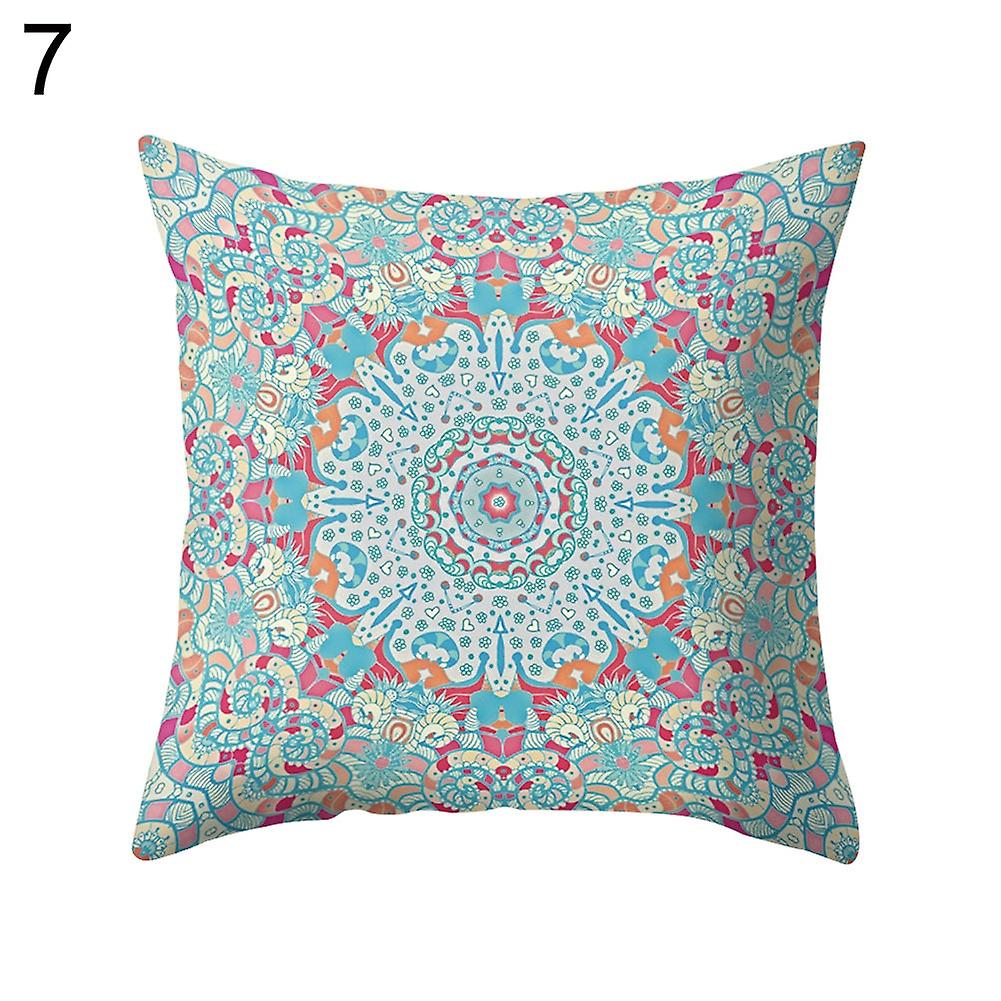 Bohemian Style Square Throw Pillow Protector Case Cushion Cover Sofa Bed Decor