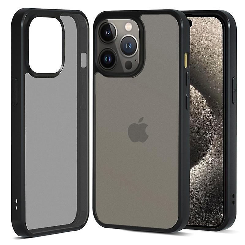 IBMRS For iPhone 15 Pro Case TPU+PC Anti-slip Shockproof Phone Back Cover - Matte Black