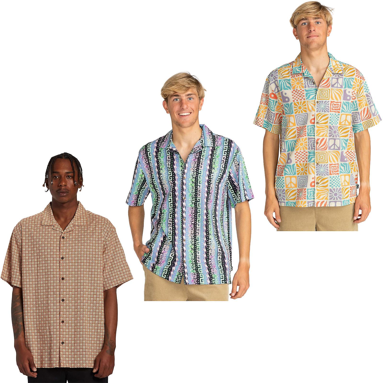 Billabong Mens Sunday Vacay Short Sleeve Seasonal Print Casual Shirt