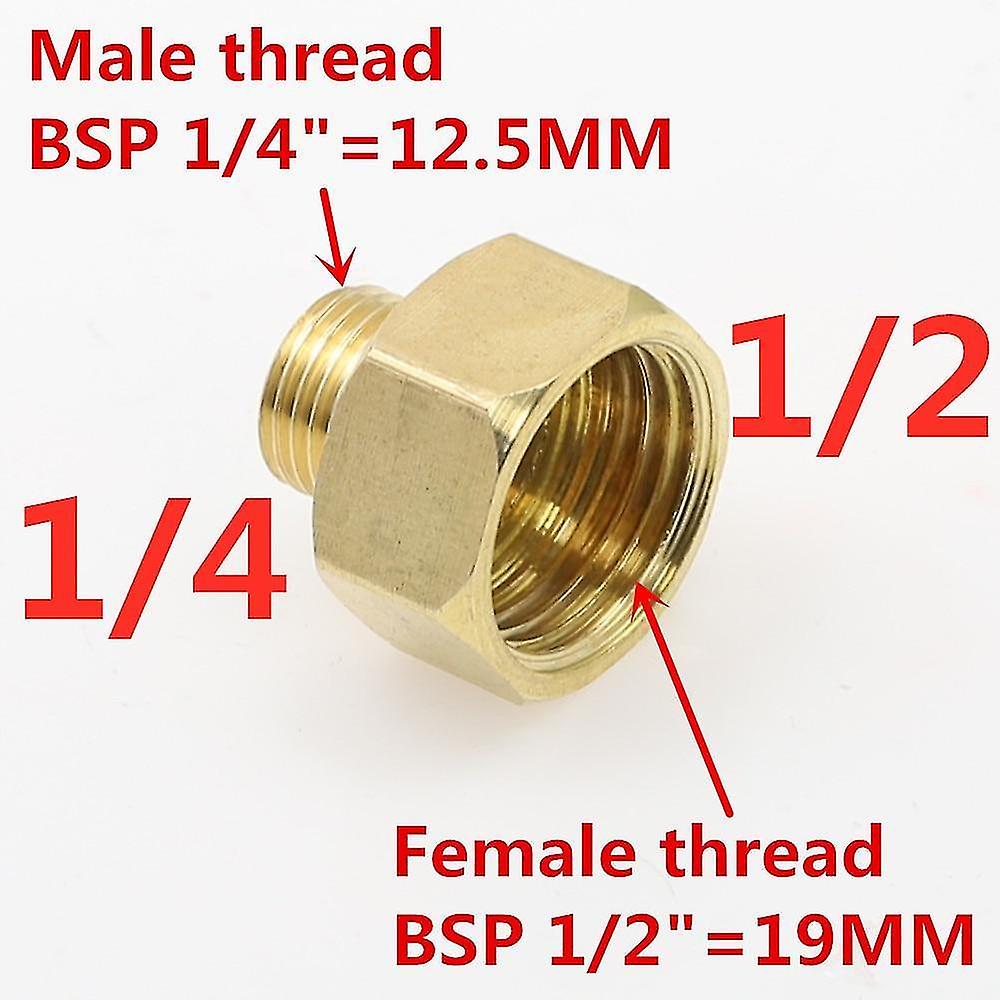 02 M x 04 F Male To Female Threaded Brass Coupler Adapter Pipe
