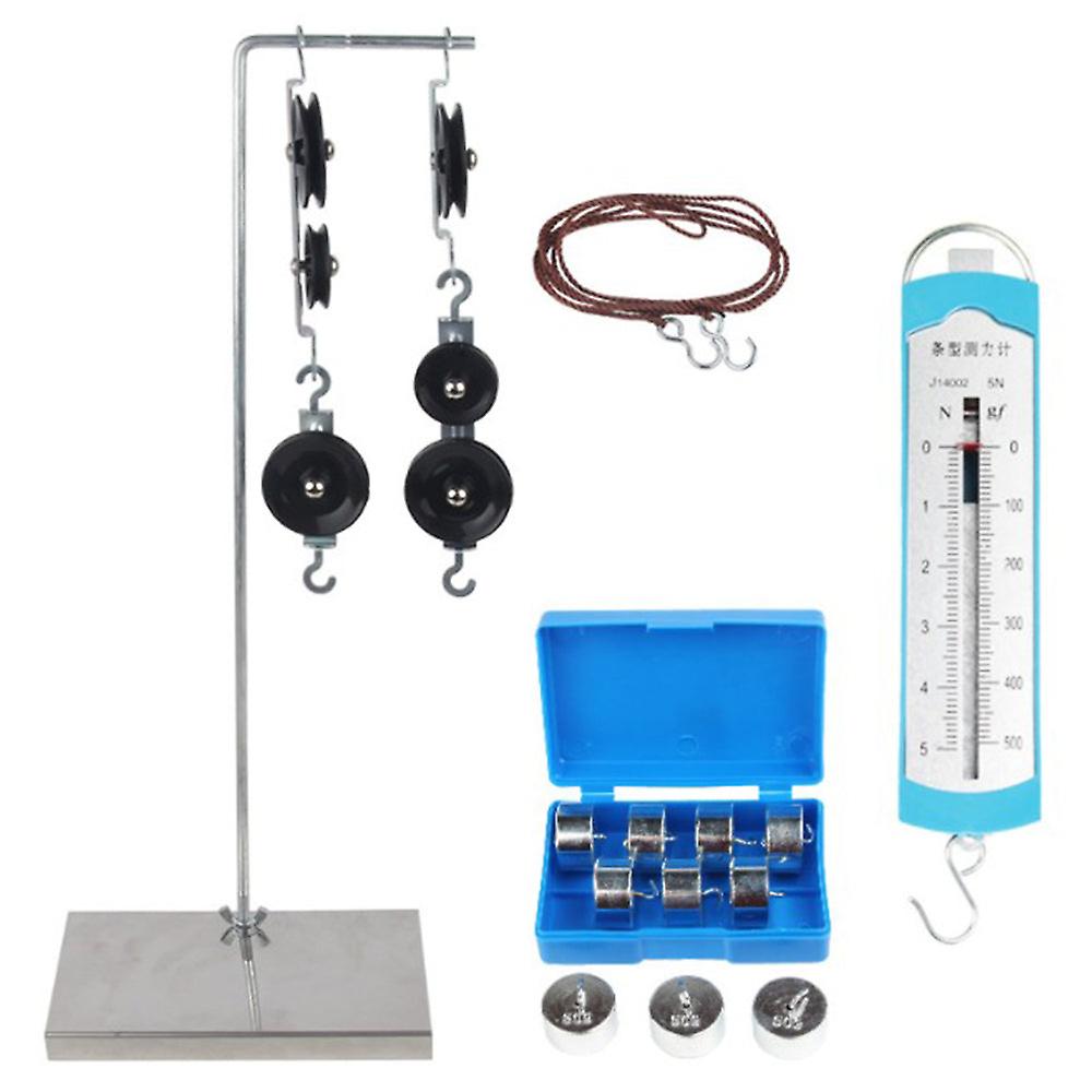 Dynamometer Balance Physics Experiments Spring Hook Code Mechanics Of Hinery Pulley Block Set