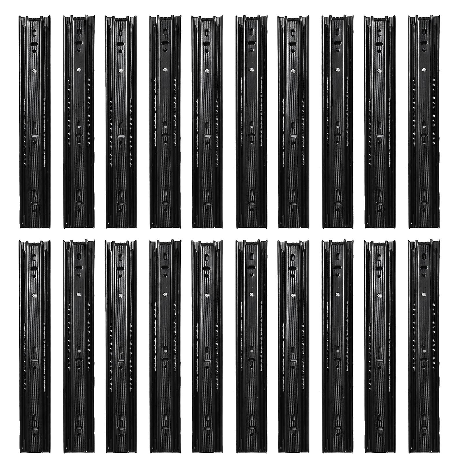 3-Section Extension Drawer Slides – 12in Heavy-Duty for Home Office