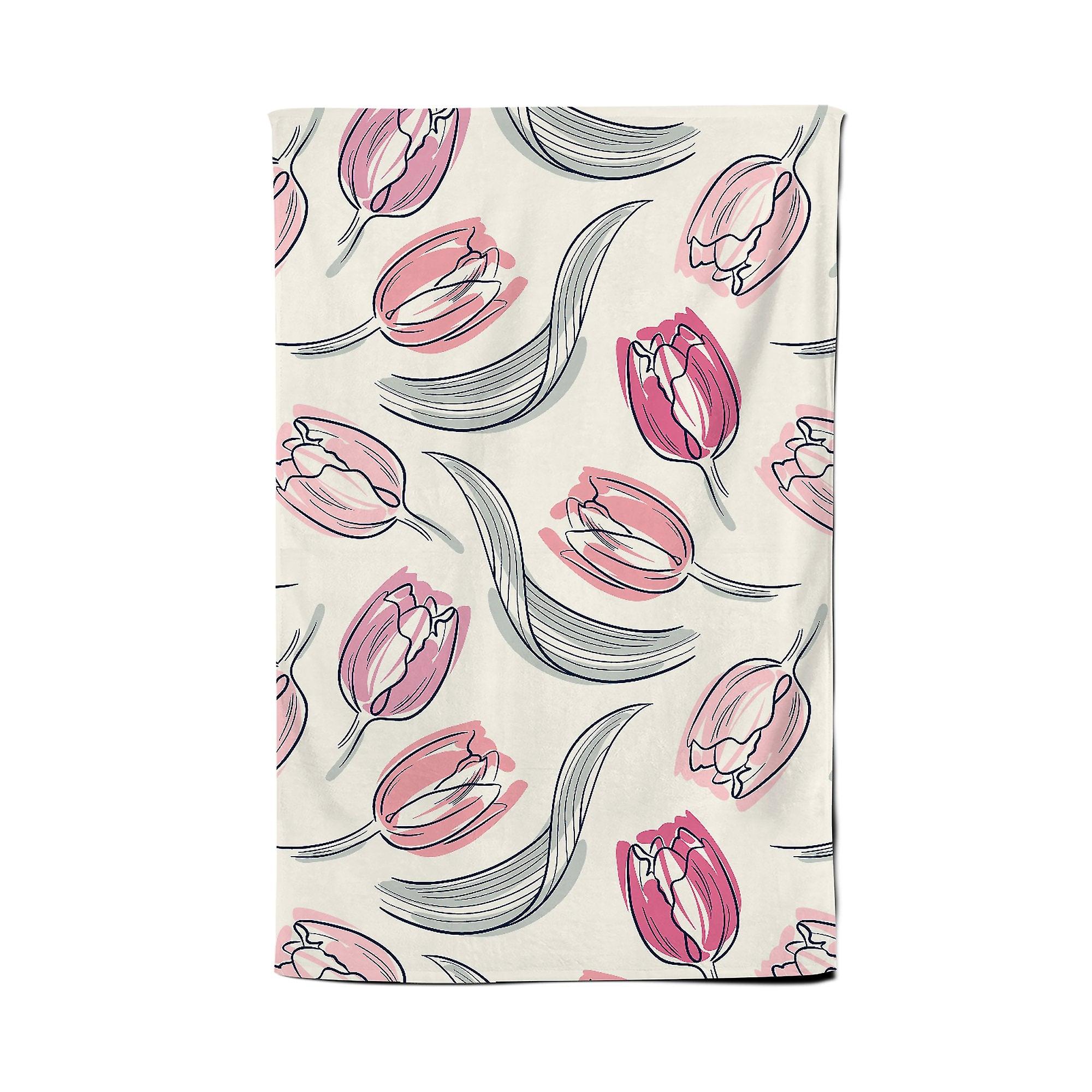 Tulips Tea Towel