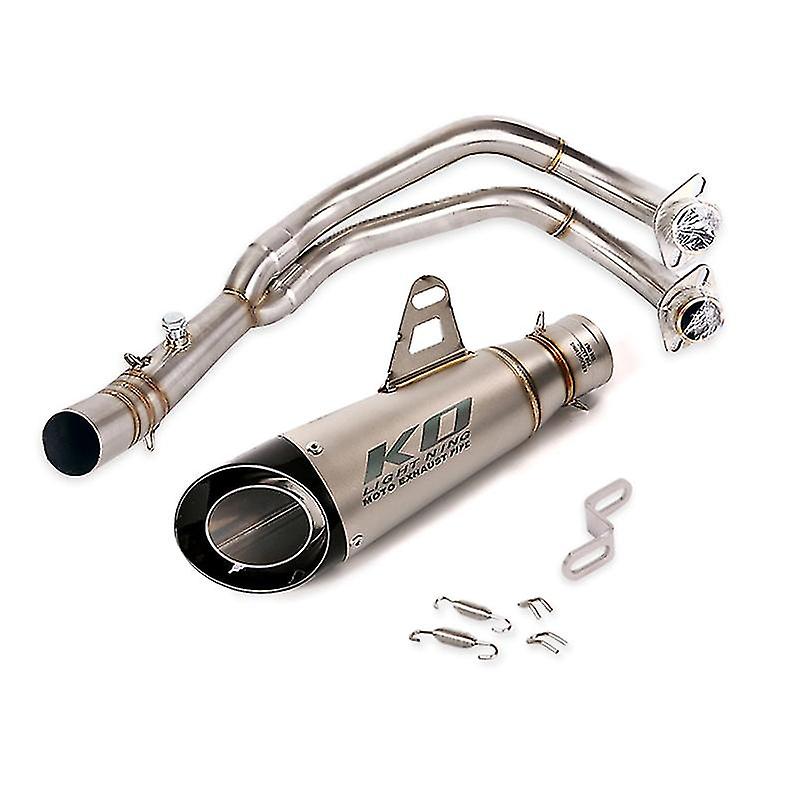 För Yamaha Mt-07 Fz07 R7 fram till 2022 Glid på motorcykelavgassystem 51 mm ljuddämpare bakrör Mid Connect Link rostfritt stål