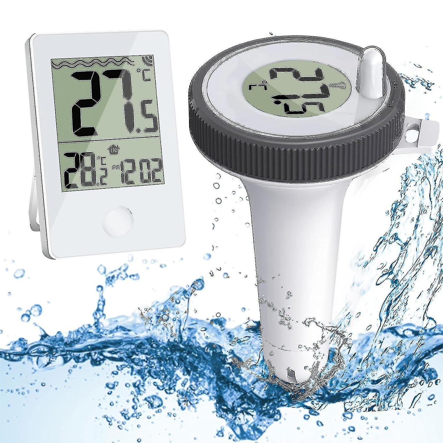 Wireless Pool Thermometer Floating Easy Read, Digital Pool Thermometer With Ipx7 Waterproof, Pool Th