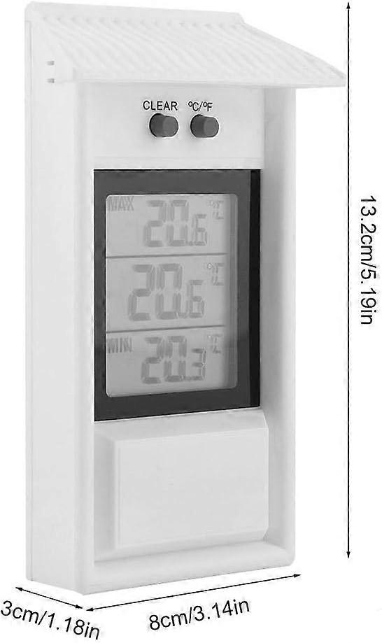 Termometro da esterno per interni, monitor di temperatura wireless digitale impermeabile (bianco)
