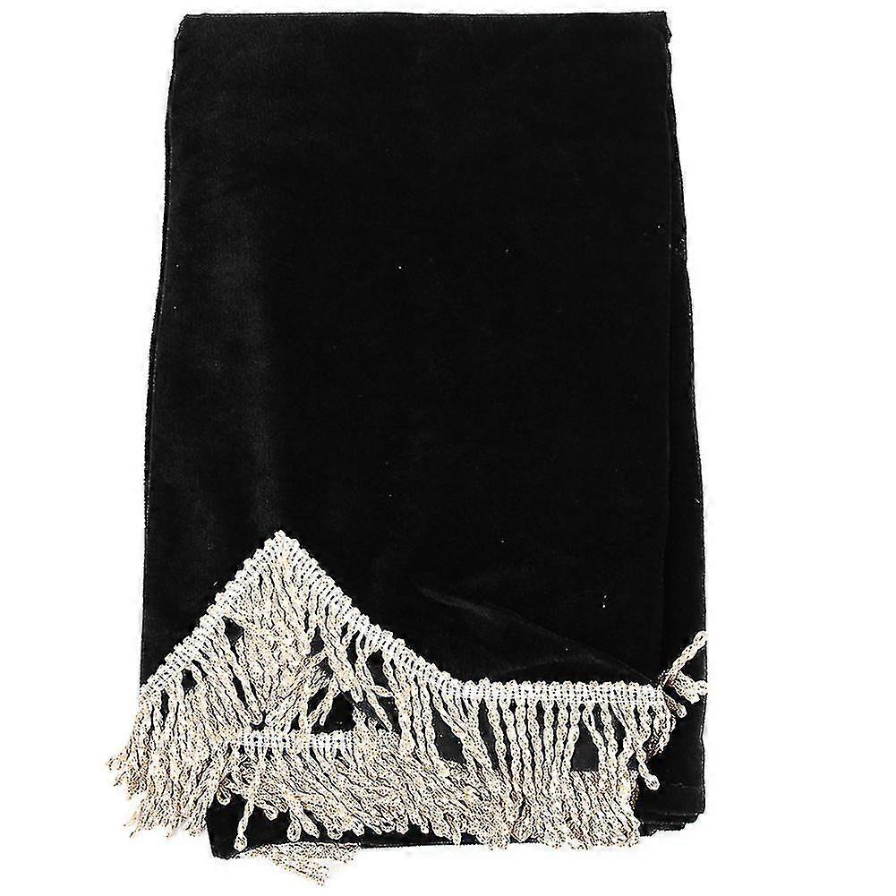 88 Key Black Flannelette Half Covered Piano Cover - Anti Dust - Fine Frill Edge