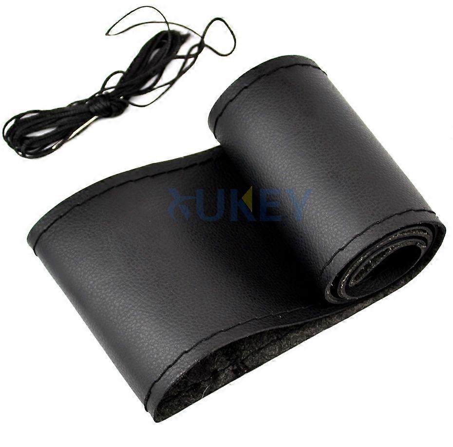 DIY Steering Wheel Covers Soft Leather Braid On Steering-Wheel Car Auto With Needle And Thread Interior Styling Accessories