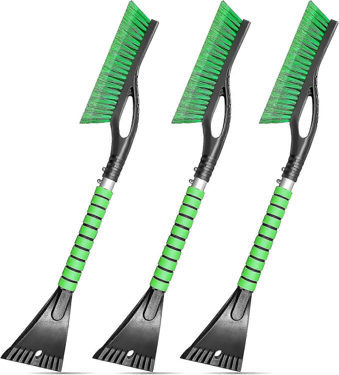 2 Pack Car Snow Scraper and Brush, 27 Inch Snow Brush for Car Window, Detachable Ice Scraper with