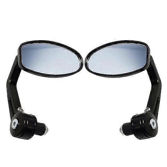 1 Pair Universal Motorcycle Handle Bar End Rearview Side Mirrors Replacement Accessories