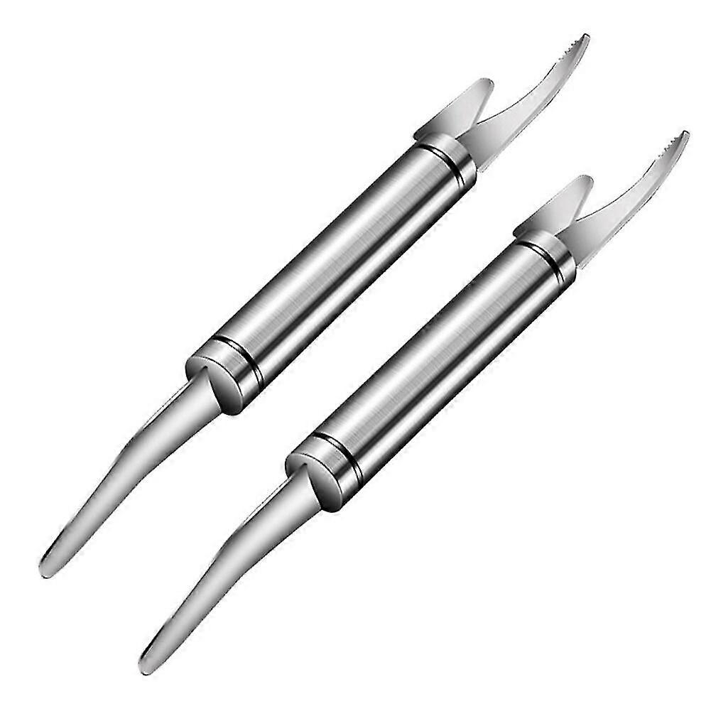 2Pcs Shrimp Deveining Tool, Prawn & Seafood Peeler,Shrimp Opener Stainless Steel Shrimp Deveining Tool Multi-functional Shrimp Cleaner Stripper for Sh