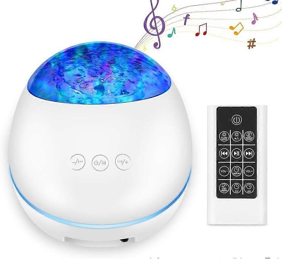 Nachtlicht, Kinderbeleuchtung Ocean Waves Projektorlampe LED-Projektor Bluetooth-Nachtlichter 8 L