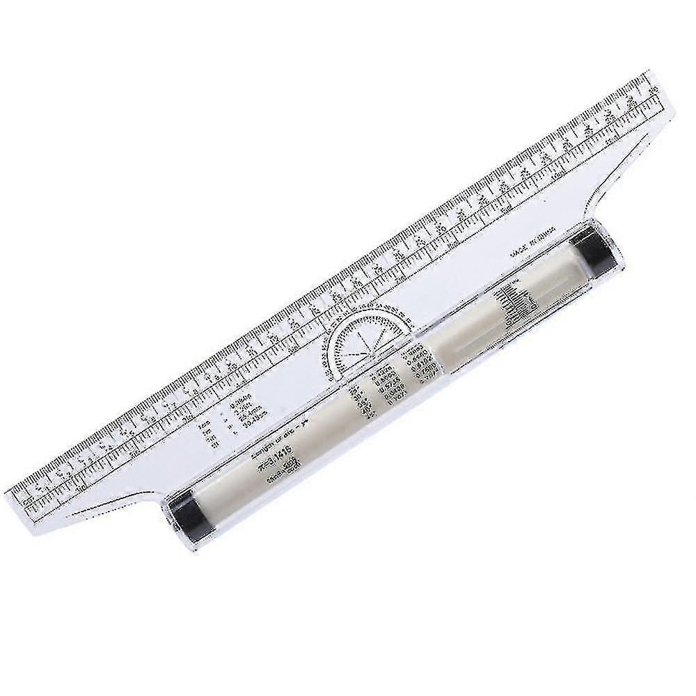 30cm Rolling Parallel Ruler Professional Parallel Roller Ruler Multipurpose Scale Drafting Ruler Protractor Compass For Vertical Parallel Line Geometr