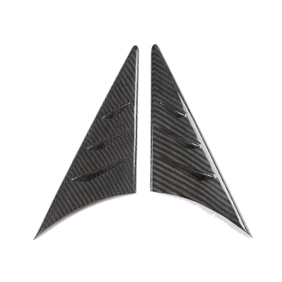 Real Carbon Fiber Rearview Mirror Side Triangular Spoiler Trim Decorative For