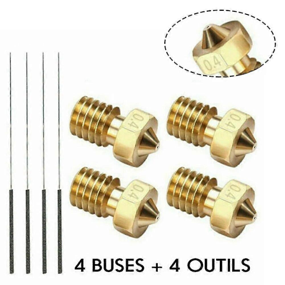 8pcs 0.4mm Nozzle for Anycubic I3 Mega / MEGA-S 3D Printer Extruder Nozzle for 1.75mm Filament Unlock Free Nozzles Tools~0376